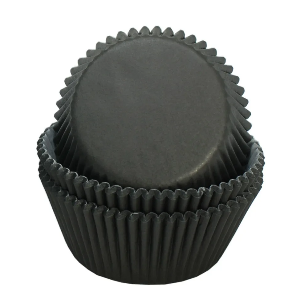 1000 pcs plain black coffee shop cupcake liners paper baking cups