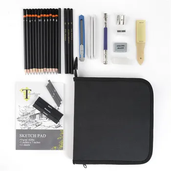 

Conda 34Pcs Pencil Set Charcoal Earser Drawing Pencil Sketch Set for Drawing Painting with Carry Bag Professional Sketching Kit