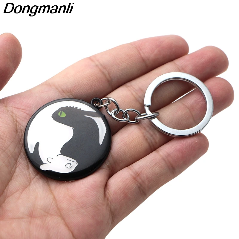 

P3720 Dongmanli Cartoon How to Train Your Dragon Key Holder Cute Enamel Metal Pendant Keychain For Movie Fans Keyring Gifts