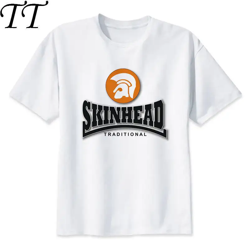 

skinhead T-shirt men summer t-shirt boy print tshirt anime t shirt brand clothing white color tops tees M8060