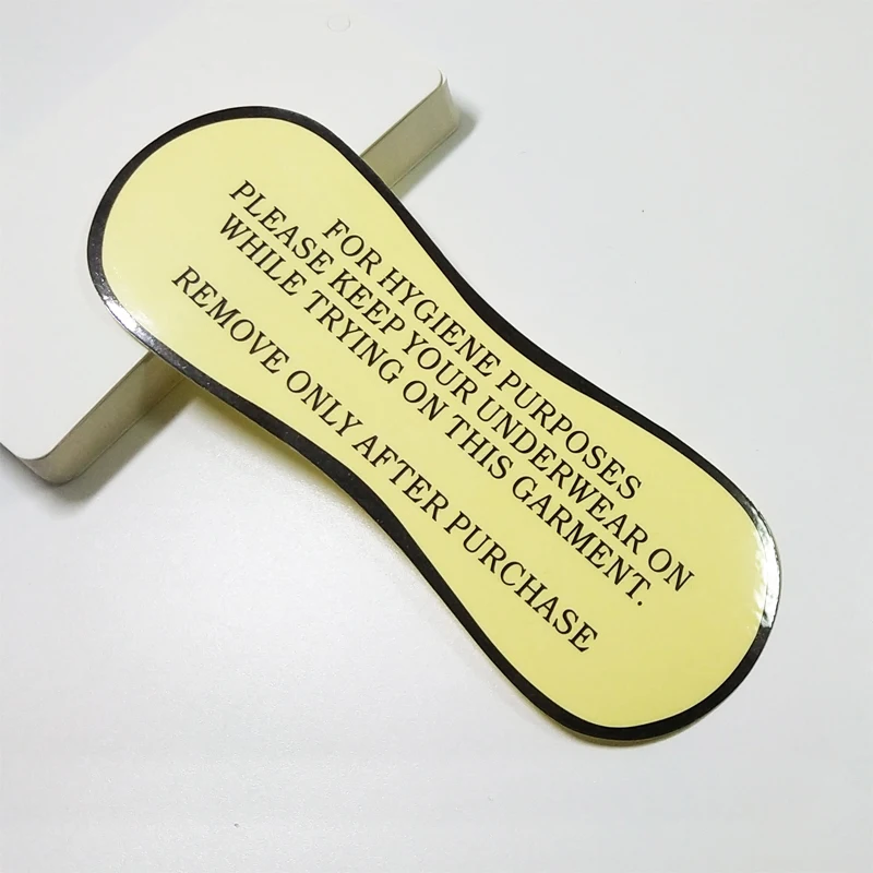 Sloobao five kind underwear hygienic self-adhesive transparent/clear sticker for swimsuit/swimming trunks own design/