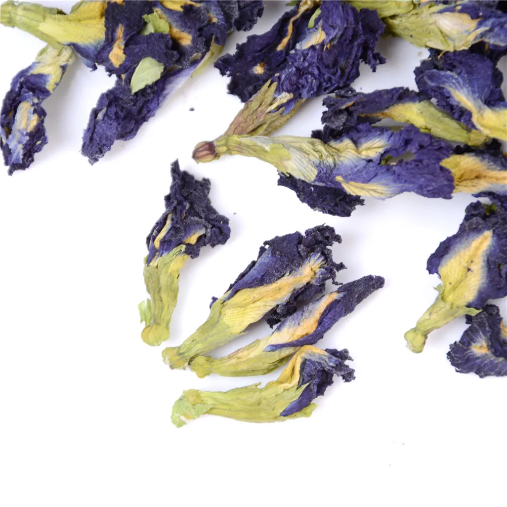 100 г/упак. чай Clitoria Terna. Чай в горошек с голубой бабочкой. Сушеный цветок гороха Clitoria kordofan. Таиланд. Игрушка