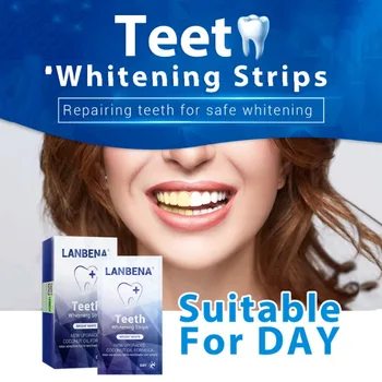 

Teeth Whitening Strips Removes Plaque Stains Tooth Bleaching Repairing Teeth Whitening Oral Teeth Hygiene Tools 7 Pair/Box