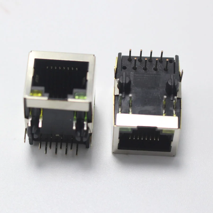 2 шт RJ45 сетевой разъем 8P8C 1P 2P 4P Модульный сетевой PCB разъем 8P вертикальный LAN адаптер DIP разъем металлический пластик