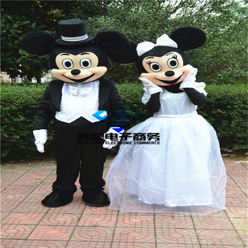 Новое высокое качество Минни маскот свадебное платье талисмана Митч и мини