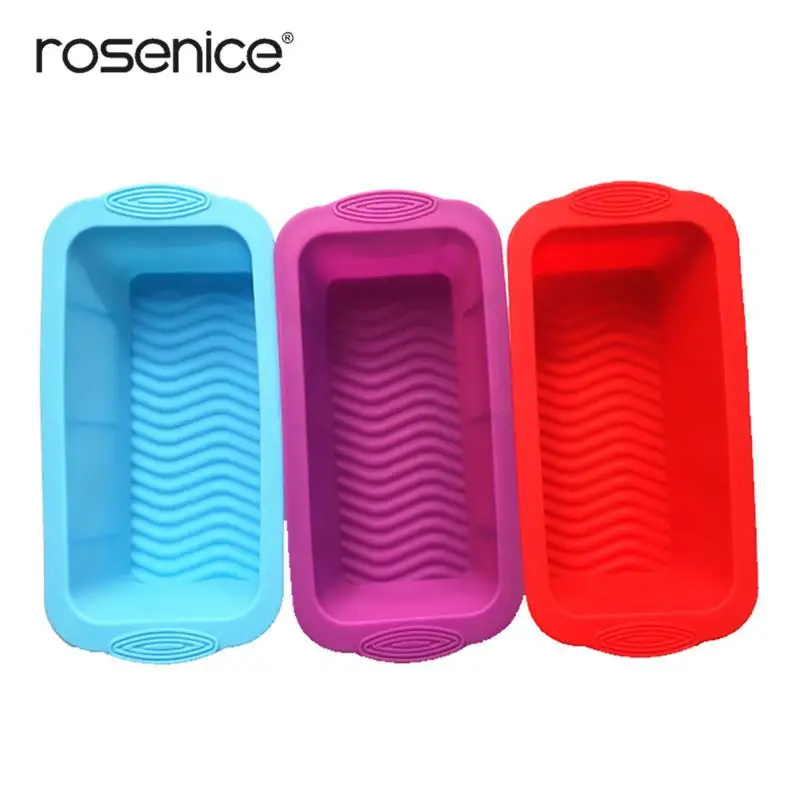

Non-stick Silicone Bakeware Rectangle Cake Mold Pan Baking Sheet for Mousse Cake Bread - Random Color