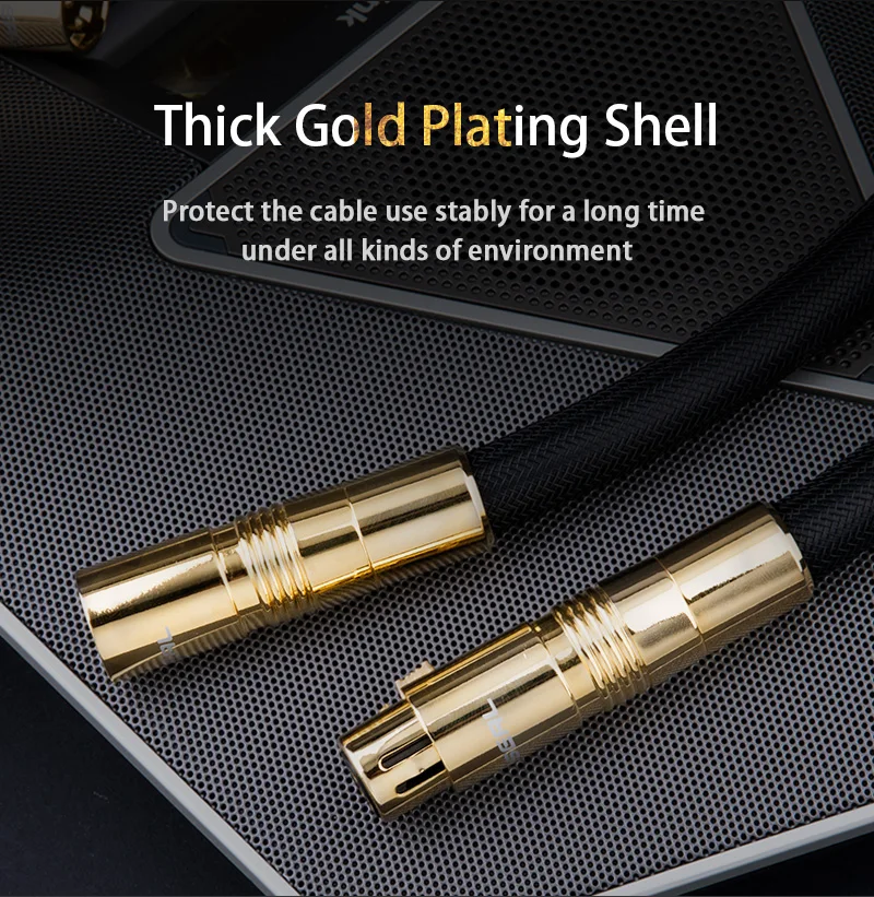 CHOSEAL XLR Cable HIFI Karaoke Sound Cannon Cable Plug XLR Extension Cable for Audio Mixer Amplifiers  (8)