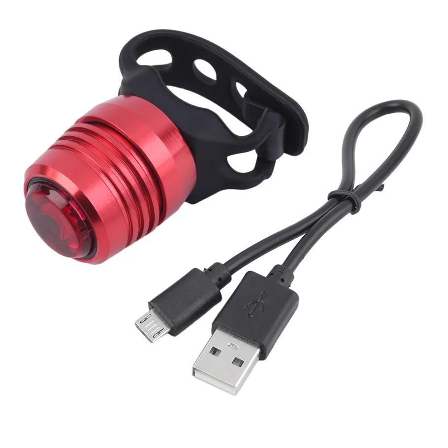 1 комплект USB Перезаряжаемые 3 режима велосипед задний Предупреждение красный светильник с лампой usb-кабель Новинка