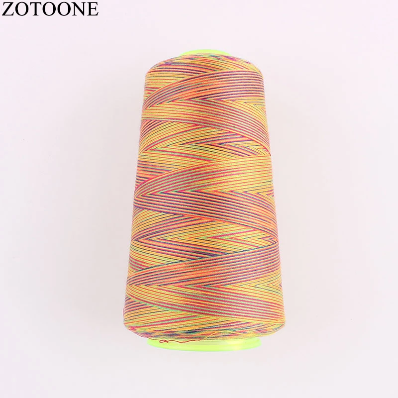

ZOTOONE 3000 Yards/Spool Leather Sewing Thread Set Colorful 40S/2 Industrial Polyester Threads for Sewing Machines Accessories D