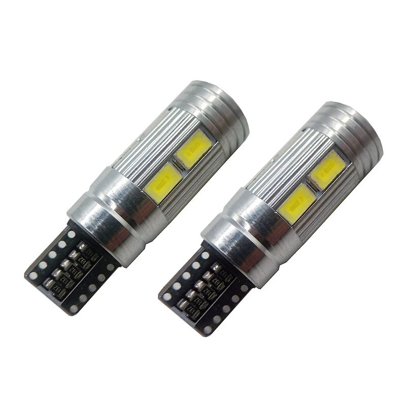 2 шт. авто светодиодный Canbus T10 10 SMD 5630 W2.1x9.5d W5W 192 194 Белый 12 в автомобильный