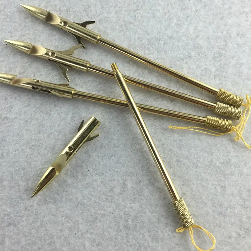 6 шт. золотистые стальные наконечники стрел для рыбалки|broadheads arrowheads|steel