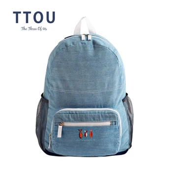 

TTOU Women Cute Backpack Fish Embroidery School Backpack for Teenager Girls Female Travel Backpack Casual Backpack