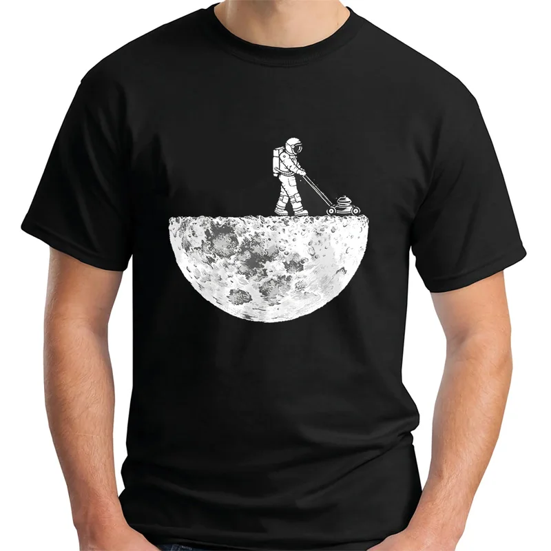 

NEW Spaceman Man on the Moon Space Rocket Funny Men T SHIRT S 3XL MAN WOMAN Tops Summer Cool Funny T-Shirt