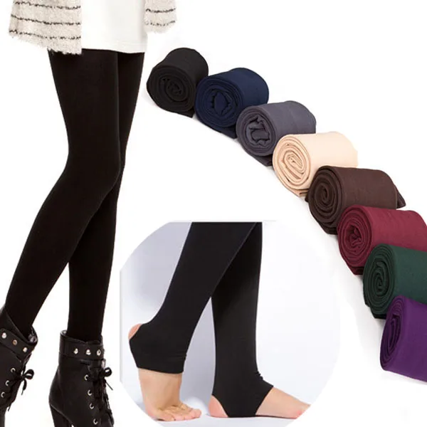 

Winter Women's Thick Warm Legging Brushed Lining Stretch Fleece Pants Trample Feet Autumn Leggings