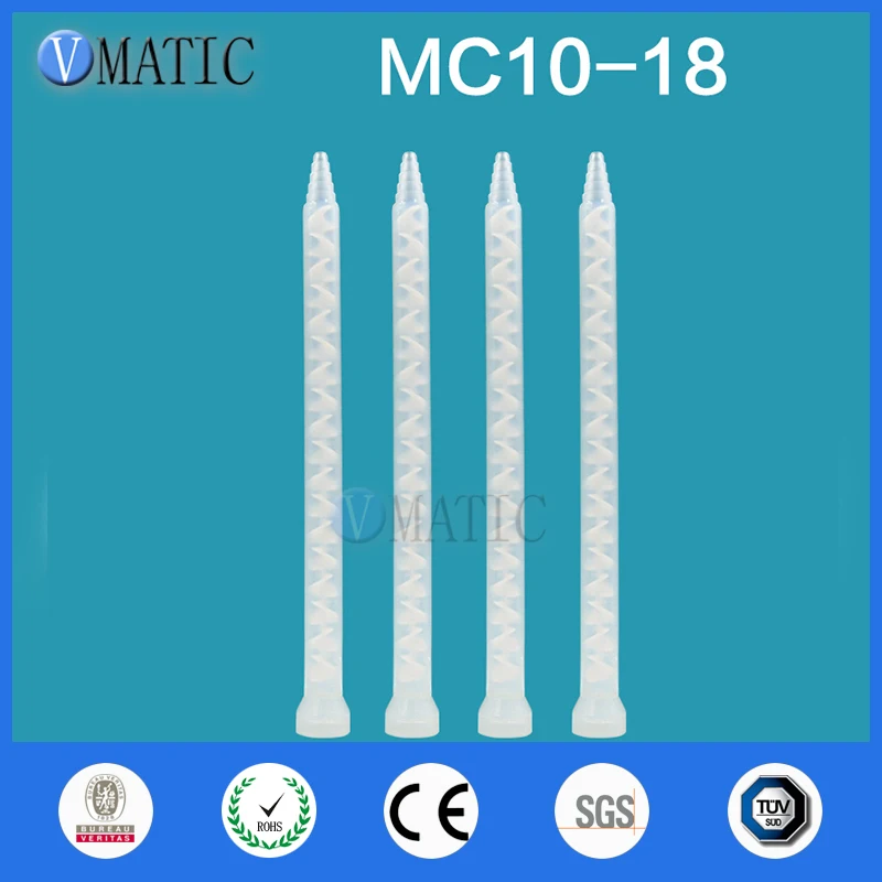 Полимерный статический миксер MC/MS10-18 смесительные насадки для Duo Pack Epoxies(белый сердечник