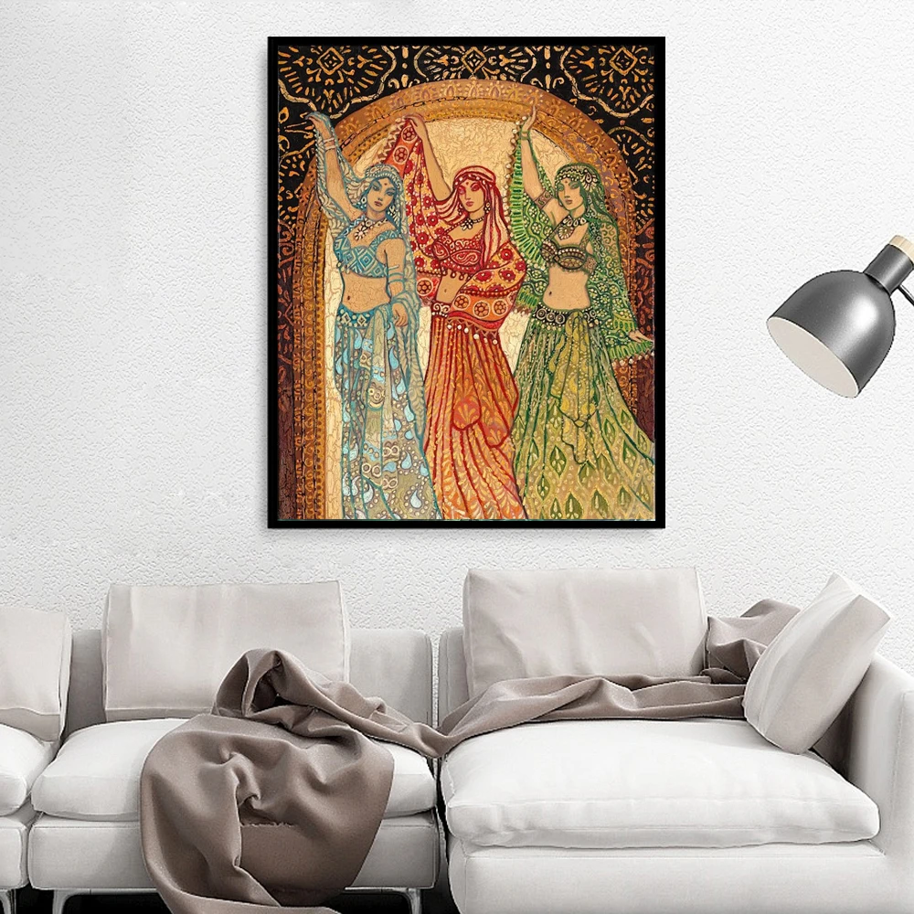 

Sisterhood of the Silk Road Fine Art Print And Poster Pagan Mythology Psychedelic Belly Dance Bohemian Gypsy Goddess Art