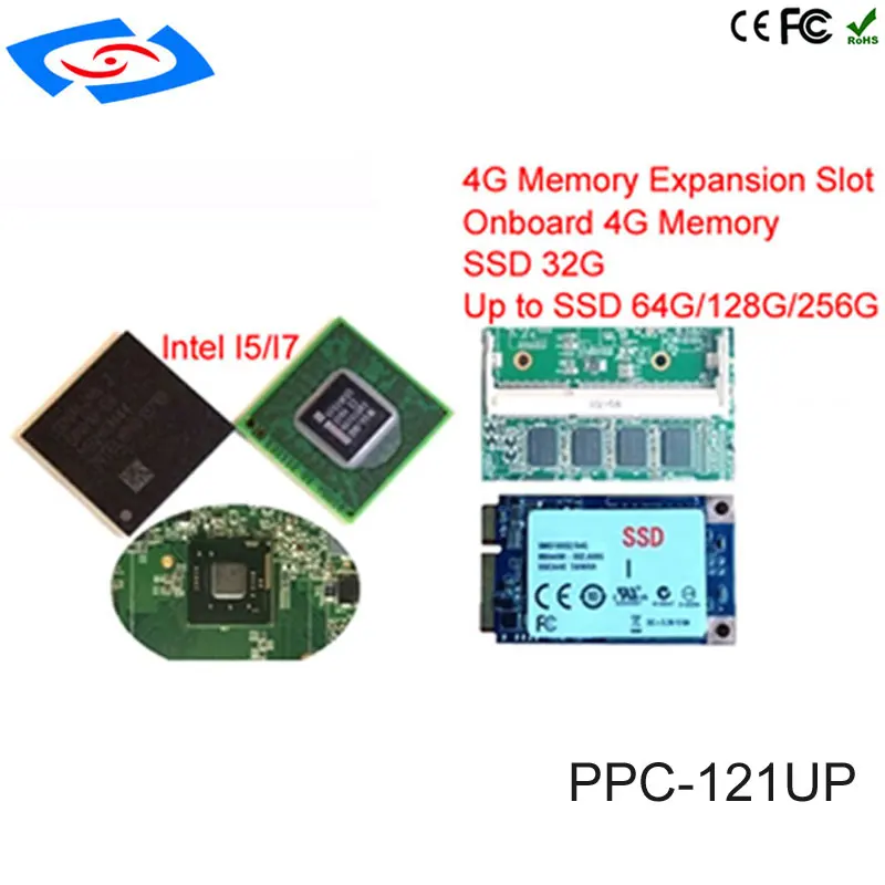 Бюджетный 12,1 "с SSD 32 Гб прочный промышленный планшет ПК с сенсорным экраном на борту 4G на выш выбор DDR3 4G макс 8G Применение коммерческих