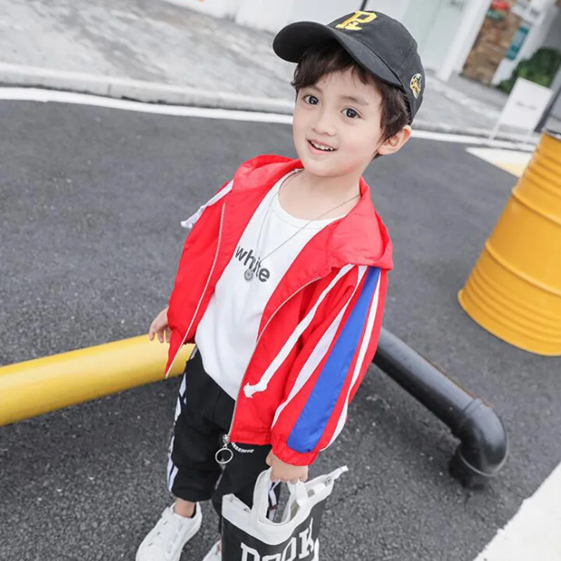  autumn pure color sport jacket for boys children casual hooded windbreaker outwear kids coat children clothing (7)