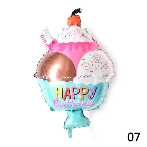 1pcs Cake cookies Birthday Party Balloons Donuts Cream Hamburger Hot Dog Inflatable Balloons Baby Shower Kids Party Supplies - Цвет: 07   49x76cm