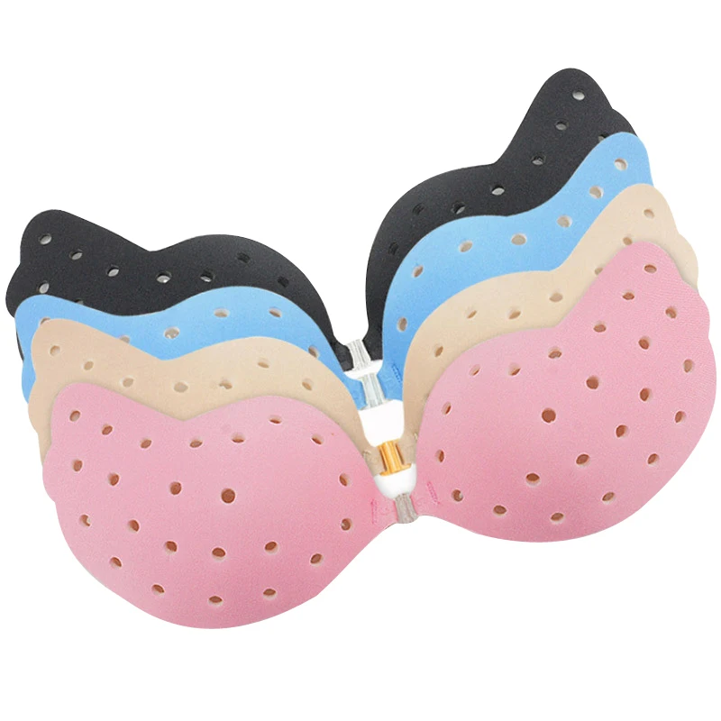200PCS / LOT Breathable Comforable Mango Bra Sexy Punch Hole Silicone