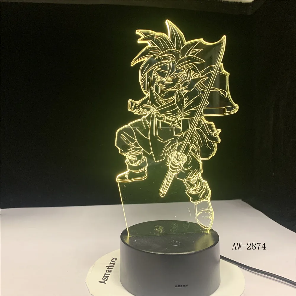Uchiha Sasuke Моделирование Led 3D настольная лампа аниме домашний декор приспособление