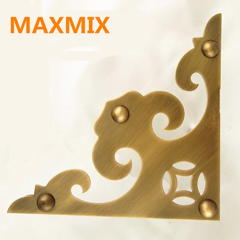 MAXMIX 160 мм Античное украшение двери угловой цветок медный угол шкафа латунный