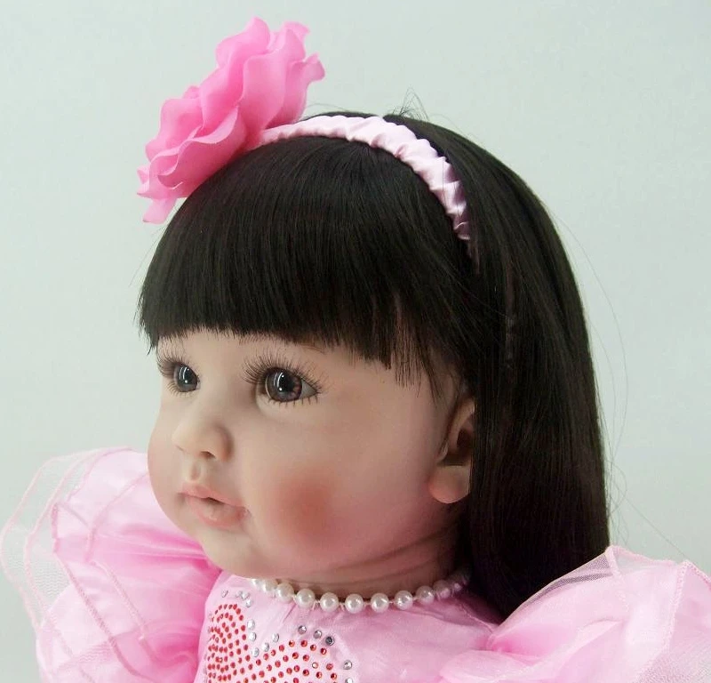 60 см силиконовая кукла-Реборн, мягкая, модная, Bebe, куклы для девочек, живая настоящая принцесса, реалистичные, большие глаза, menina, день рождения, Рождество