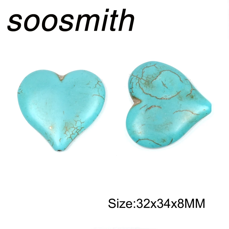 Soosmith 5 фотоблесток голубой большой фотоэлемент свободные бусины Howlite для детской