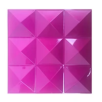 3D настенные панели водонепроницаемые пластиковые украшения дома аксессуары 3D настенные художественные наклейки 50 см* 50 см обои - Цвет: Rose Red