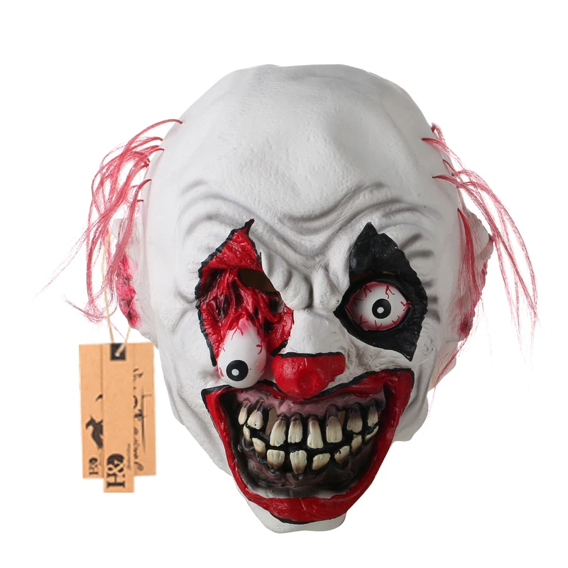 Full Face Scary Drop Eye Ghost Mask for Cosplay Latex Mask Horror Masquerade Adult  Halloween Theater Props Party XMAS Decor