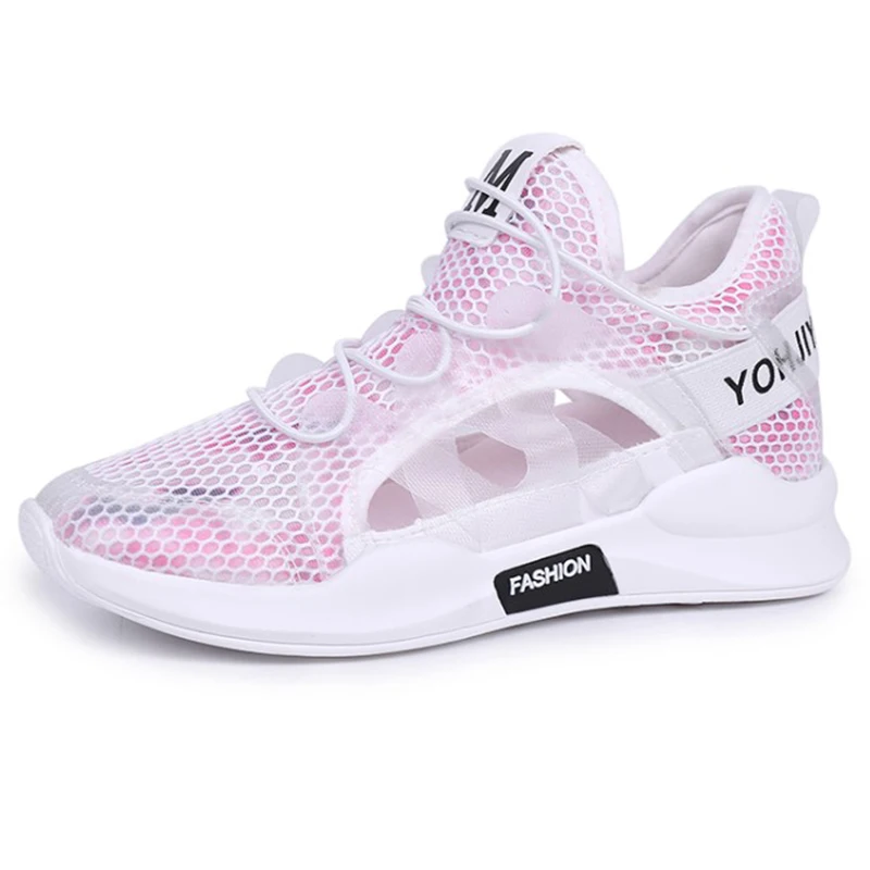 

2019 Stylish Soft Off White Pink Women Sneakers Lace-up Flat Comfortable Shoes Tenis Feminino FM-1756