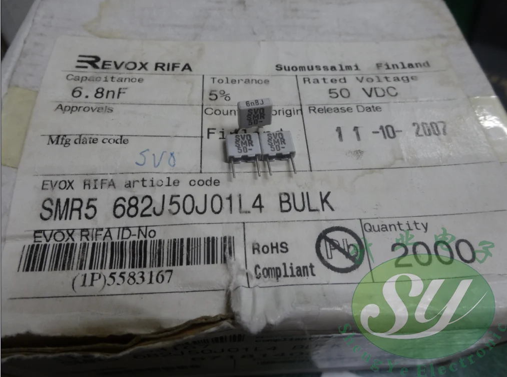 2020 горячая Распродажа 30 шт/50 шт EVOX SMR5 0 0068 мкФ/50v 6.8nf 6800pf 6n8 682 новый пленочный