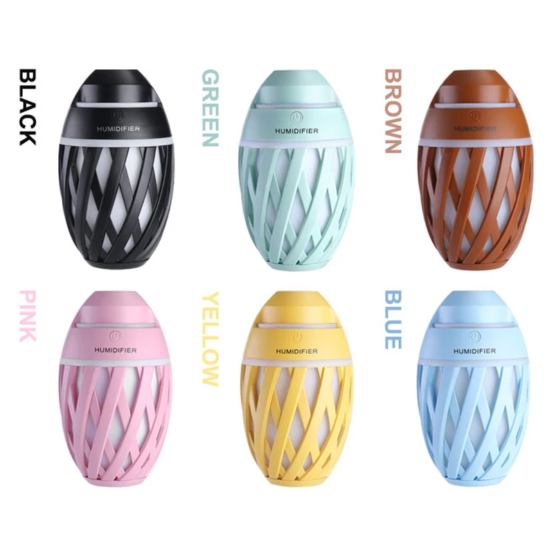 TOMNEW 320ML Mini Cool Air Humidifier USB Portable Ultrasonic Olive Air Cleaner Diffuser with LED Light for Home Office or Car