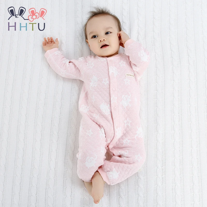 

HHTU Baby Rompers Clothes Quilted Long Sleeve Clothing Jumpsuits Newborn Cotton Baby Girls Boys Autumn Spring Boneless Sewing