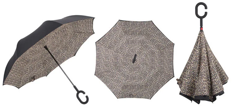 Обратный зонт, неавтоматический зонтик для женщин, дождевик, реверсивная защита от ультрафиолета, ветрозащитные непромокаемые зонты с длинной ручкой