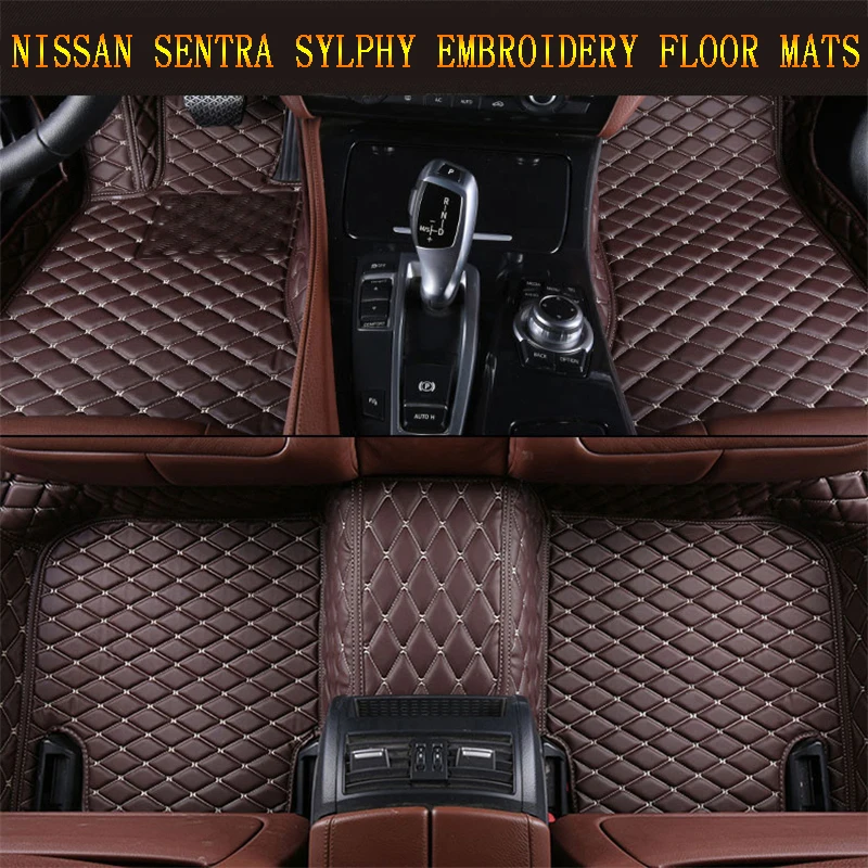 Автомобильные коврики для Nissan Sentra SYLPHY 2013-2017 ног коврик шаг вышивка кожа интерьер
