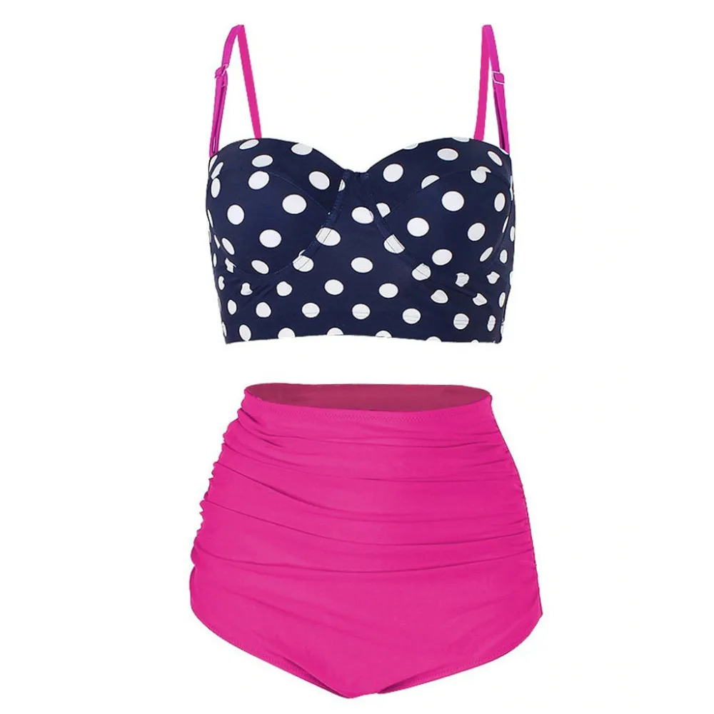 2019 sexy bikinis set women swimsuit push up swimwear women bikinis mujer brasile Sling Polka Dot Print Swimming Bikini 40M24 (11)
