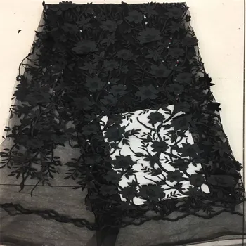 

Latest Style sequins Fashion African Lace Fabric 3D Tulle African French Lace Fabric High Quality for wedding dress GF14-1