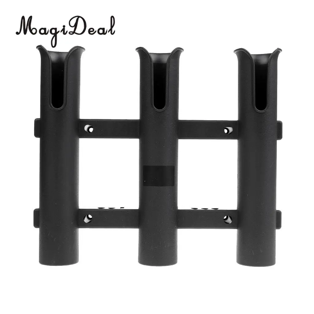 

MagiDeal Marine Canoe Kayak Boat Fishing PP 3 Pole Rod Holder Tube Mount Bracket Rack Pliers Storage for Water Rowing Boat Acce