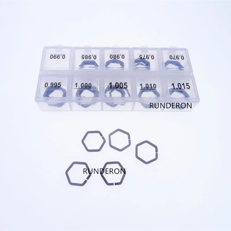 

RUNDERON High Quality Piezo Fuel Injector Adjustment Washer Shim for Siemens Common Rail Accuracy 0.005mm Size 0.970-1.015mm