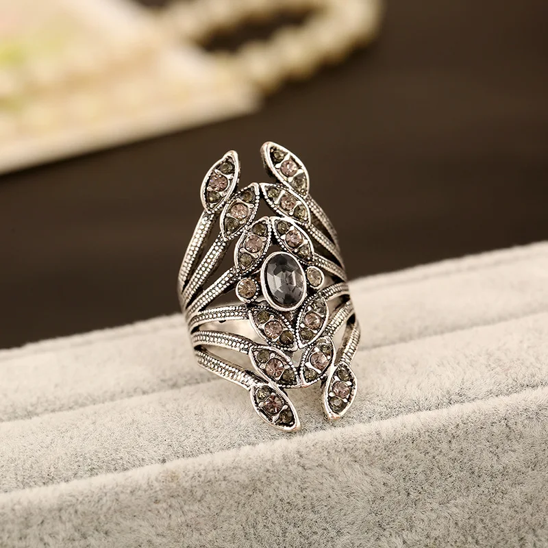 Vintage Boho Big Wings Ring Antique Gold Gemini Rings For Women Fashion Statement Turkey Indian Jewelry