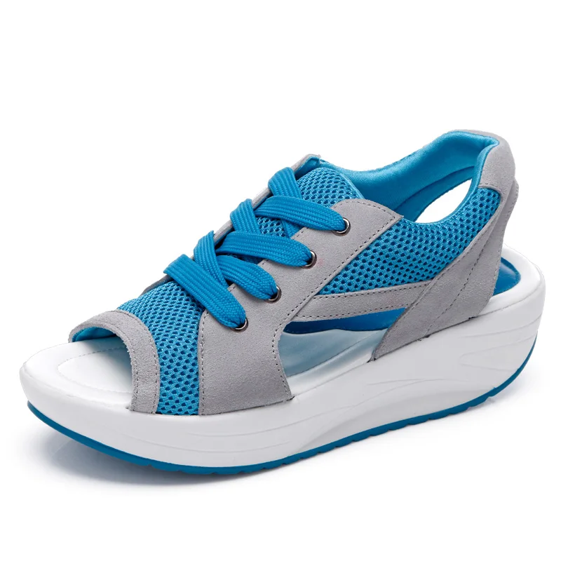 

Hot Sell 2017 Women's Shoes Casual Summer Fashion Fitness Shoes Slimming Swing Platform Shoes For Women Breathable Wedges Sandal