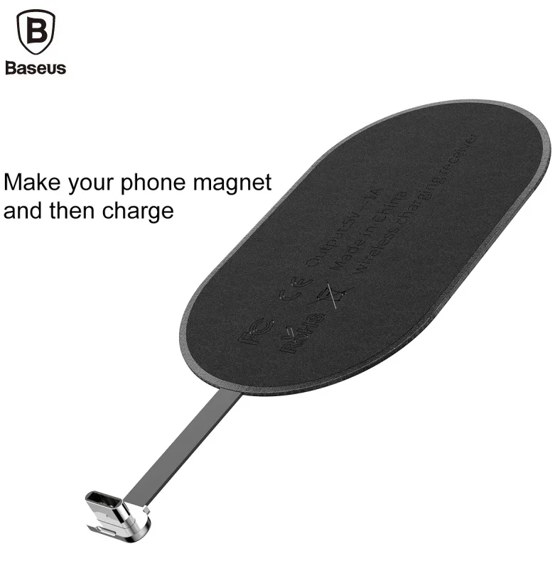 

BASEUS Brand Microfiber Qi Wireless Charging Receiver ( 8 Pin / Type-C / Micro Interface) For iPhone 7 6 Plus/Samsung Universal