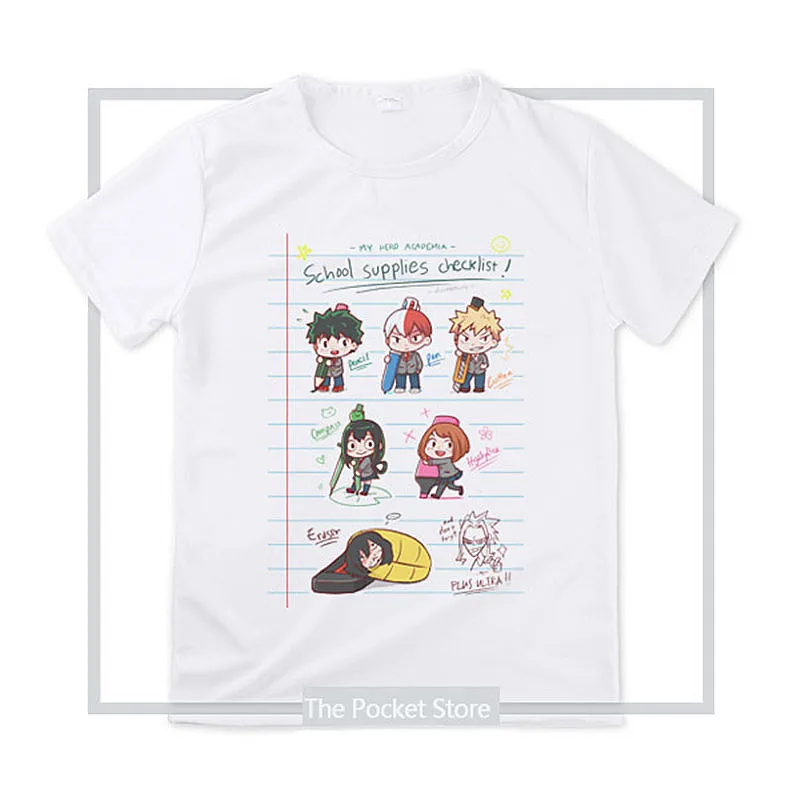 

My Hero Academia Anime Women Short T shirt Harajuku Summer Lovers Streetwear Bakugou Katsuki Camiseta Mujer 2019 Fashion Tshirt