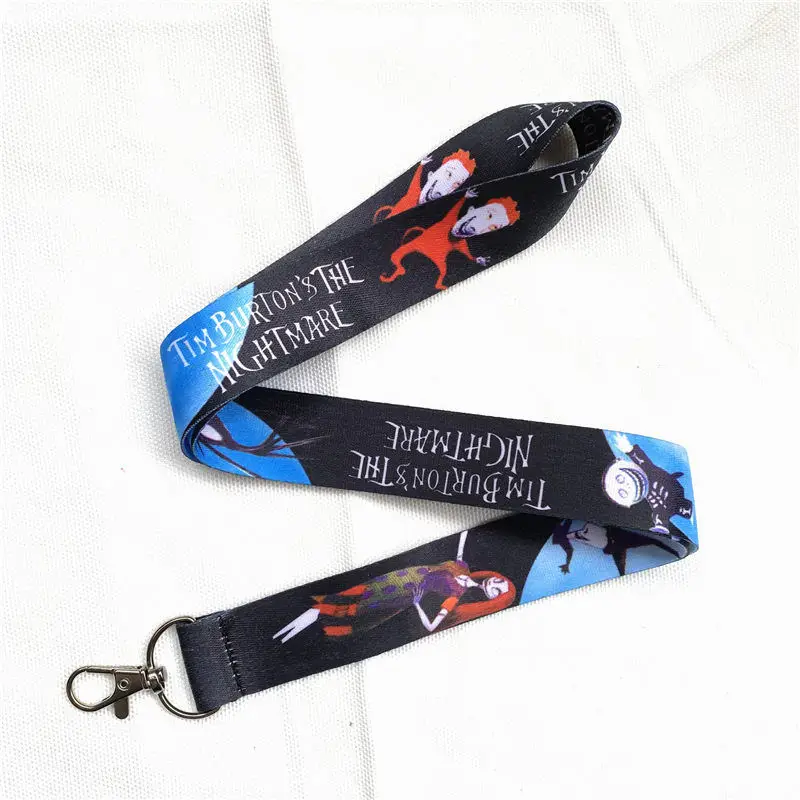 

The Nightmare Before Christmas Keychain lanyard neck strap ID Badge Sally jack Pass Gym Mobile USB Holder Hang Rope