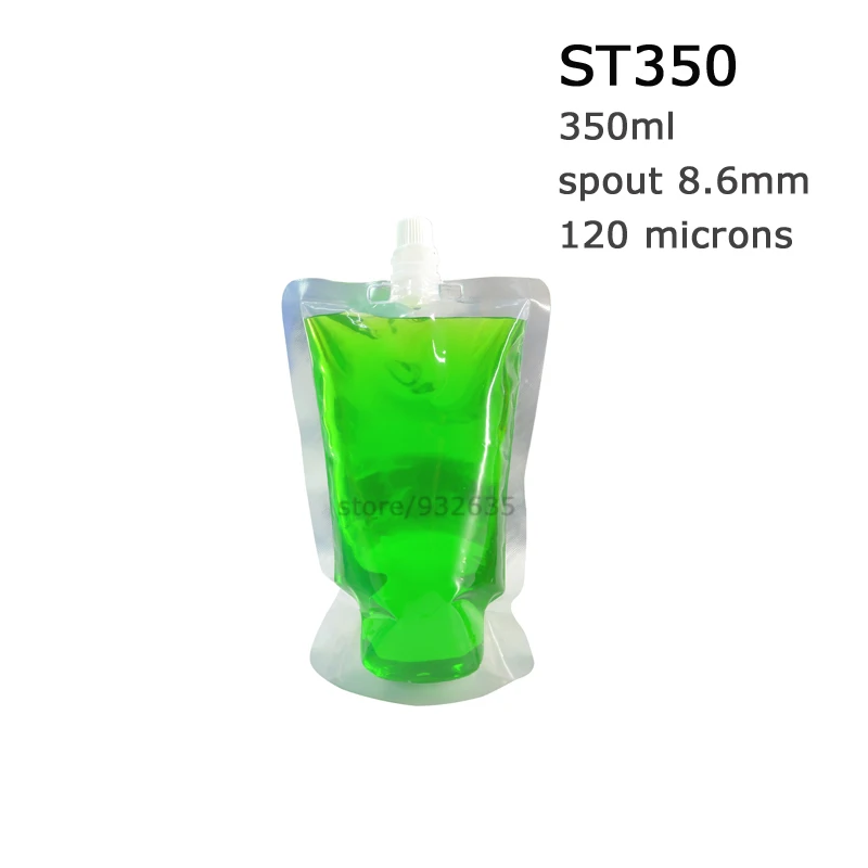 20 шт прозрачный носик мешок PET/PE мешок жидкая упаковка для воды, напитков, сжимаемых мешков носик мешок - Цвет: ST-350