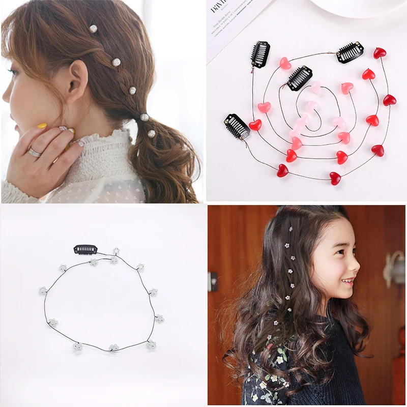 Fashion Streamline Hairpins Headdress Flower Pear Hair Braid Clip For Girls Women Jewelry Crystal Decorative Hair Braided Fashion Streamline Hairpins Headdress Flower Pear Hair Braid Clip For Girls Women Jewelry Crystal Decorative Hair Braided
