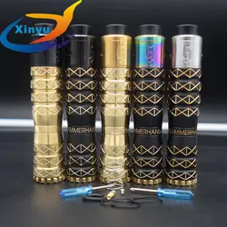 2018 новейший HAMMERHAND mod kit 18650 батарея 25 мм латунь механический испаритель mod vape с 528 GOON 25 RDA регулируемый Бак