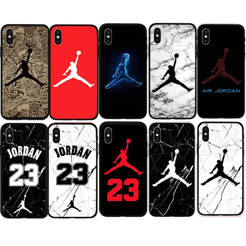 

Jordan Case For iphone 5 5 s se Case Cover Black TPU Fashion pattern Soft Cover Shell For Apple iPhone5S SE 6s 6 plus
