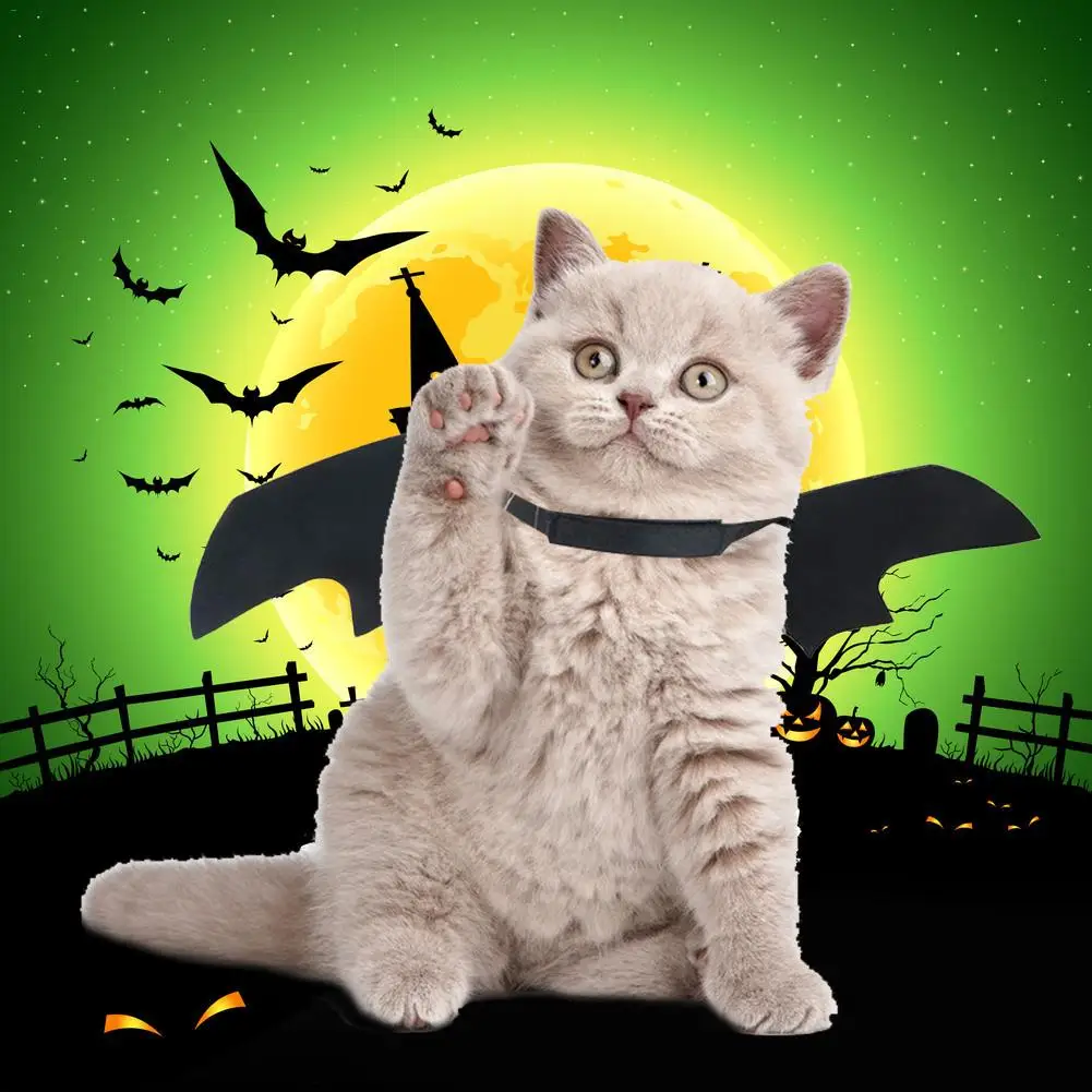 Собачий костюм на Хэллоуин, плащ для собаки, крылья летучей мыши, Тяговая веревка, вечерние украшения для кошки, щенка, кролика, милое платье летучей мыши, Новое поступление